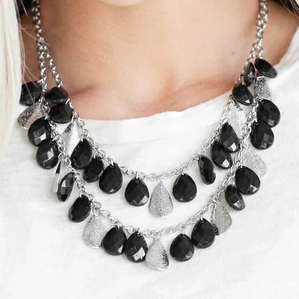 Paparazzi Jewelry Accessories - Life of the FIESTA - Black - Necklace - Vintage